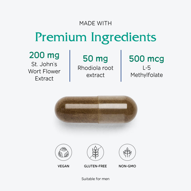 Vitanica Uplift — Mood & Emotional Support, Vegan, 120 Capsules
