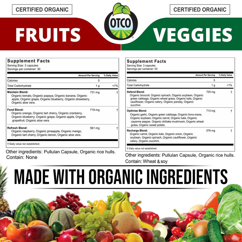 Vitinity Fruits & Veggies Capsules – Superfood Vitamin for Adults