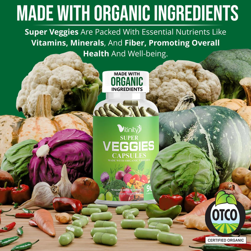 Vitinity Fruits & Veggies Capsules – Superfood Vitamin for Adults