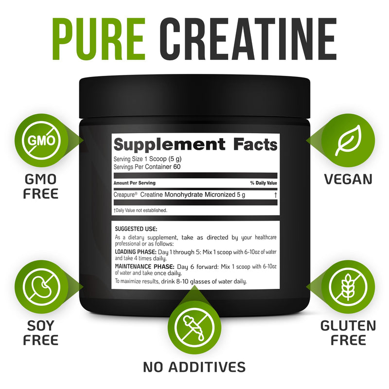 VITRUALS Creapure Creatine Monohydrate Powder – Ultra-Pure German Creatine (1000g), 100% Made in Germany