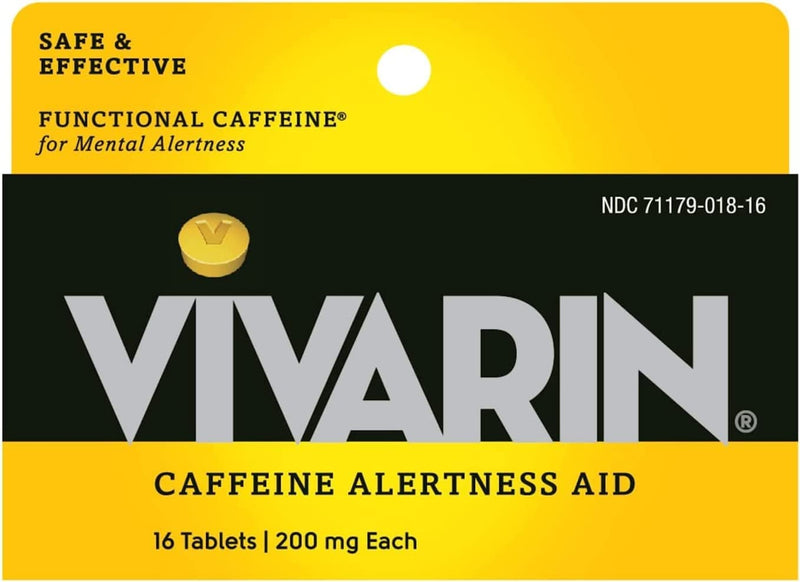 Vivarin Tabs 16ct – 200mg Caffeine Tablets (16 Count)