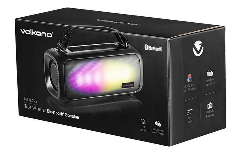 Volkano Military Series Bluetooth Portable Speaker With FM Radio