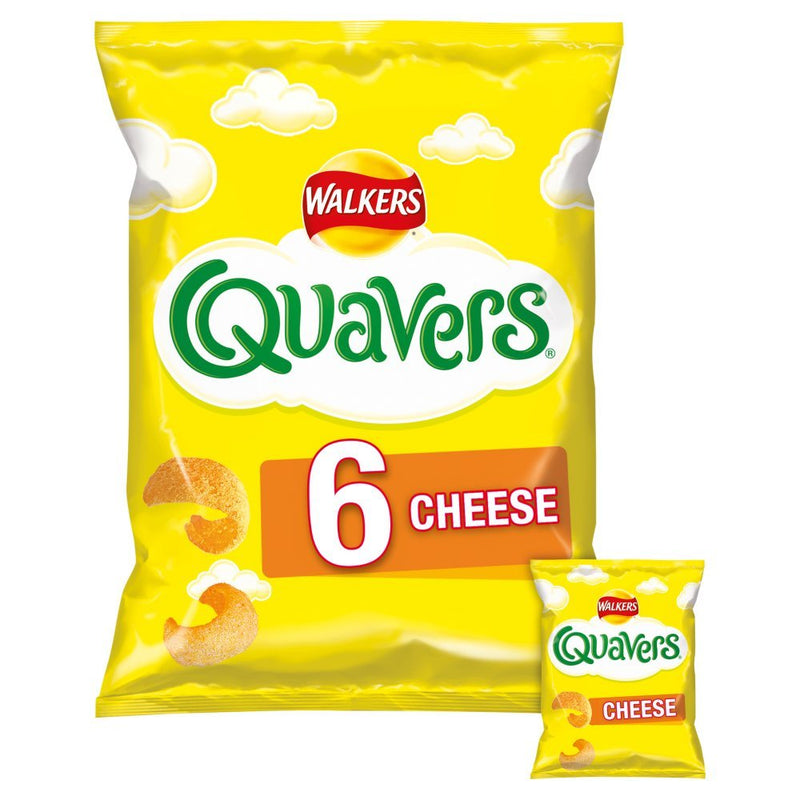 Walkers Quavers Cheese Multipack Snacks Crisps 6x16g