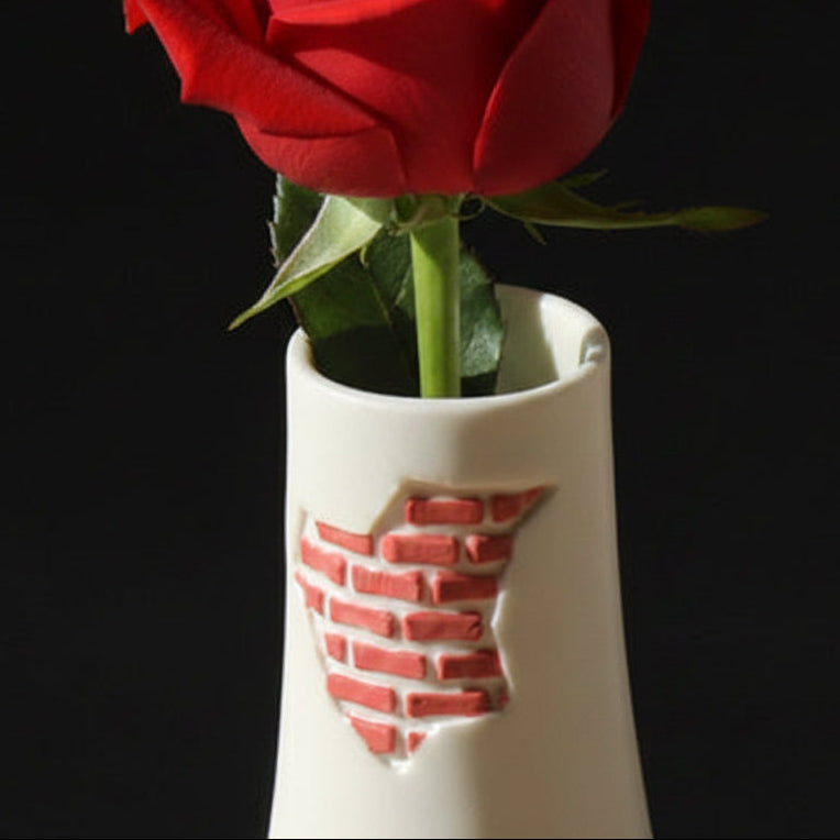 Mini Ceramic Wall Vase – Handmade Decorative Table Flower Holder
