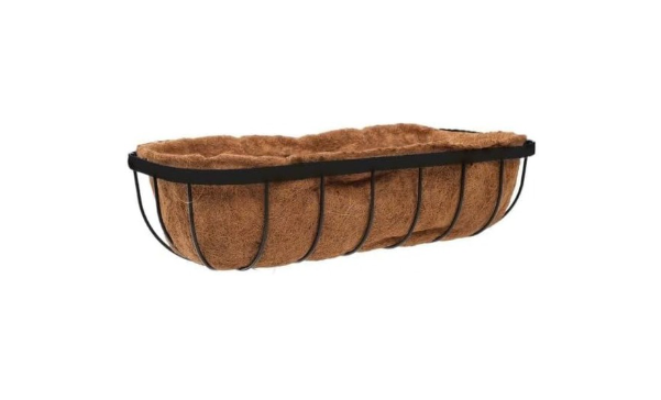 24 Inch Wall Trough Basket Planter with Coco Liner 26L