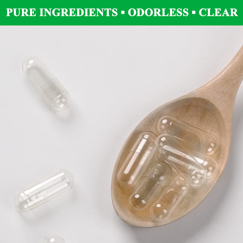 WANANFU Size 000 Vegetarian Capsules Bundle (100 Count) + Micro Lab Spoon