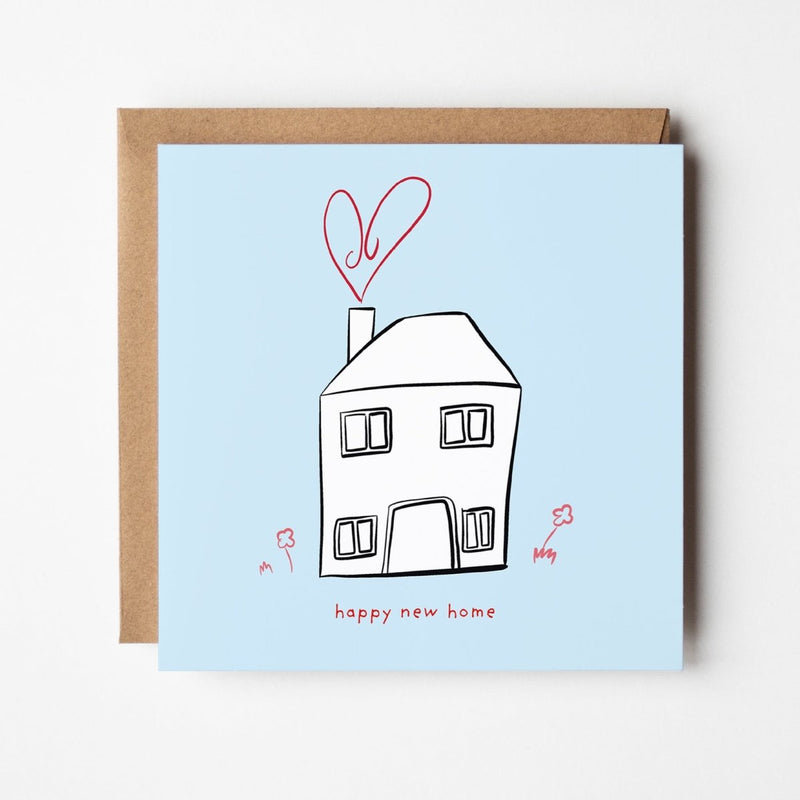 New Home Greeting Card – Cute Kawaii Housewarming Card on Premium Cardstock