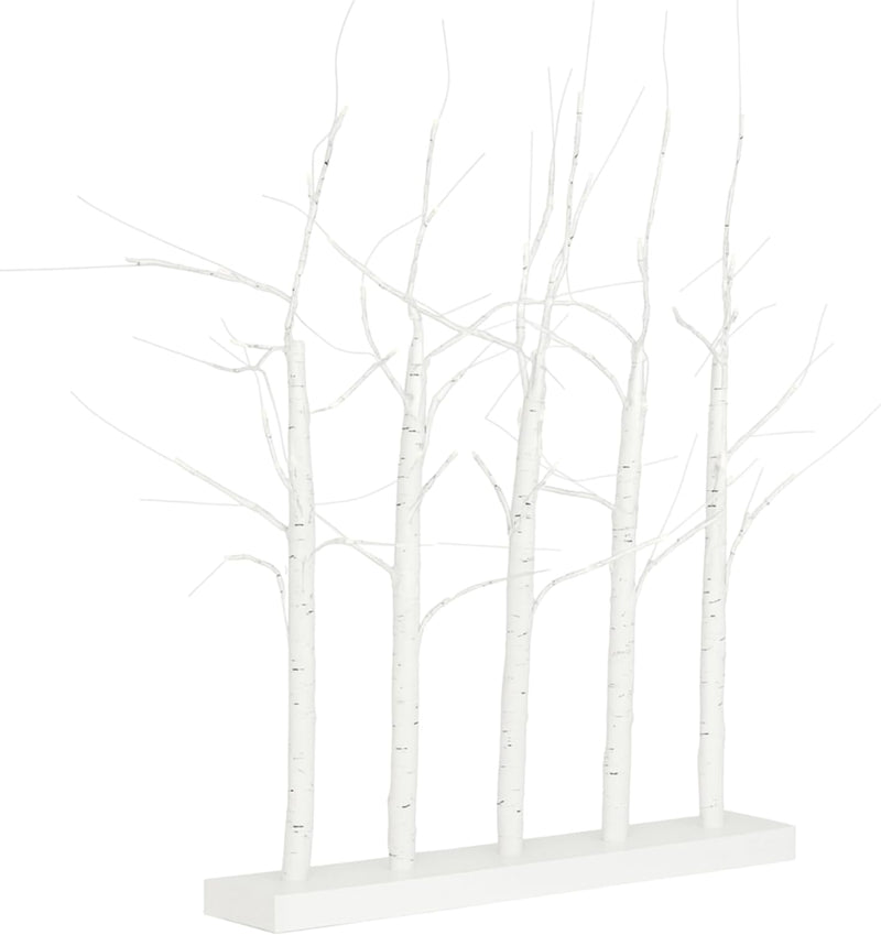 80cm Pre Lit Birch Twig Tree Warm White LED Table Decoration