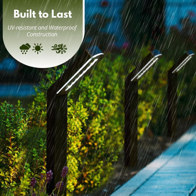 3 Pack Solar Garden Stake Lights Waterproof 61cm LED