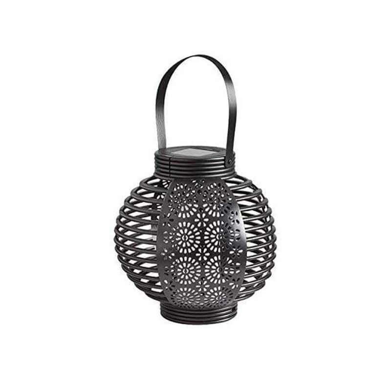 Ferrara Solar LED Lantern Warm White Hanging Garden Light 20cm