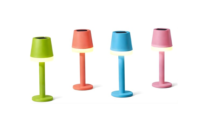 4 Pack Solar Table Lamps Warm White Outdoor Garden Lights