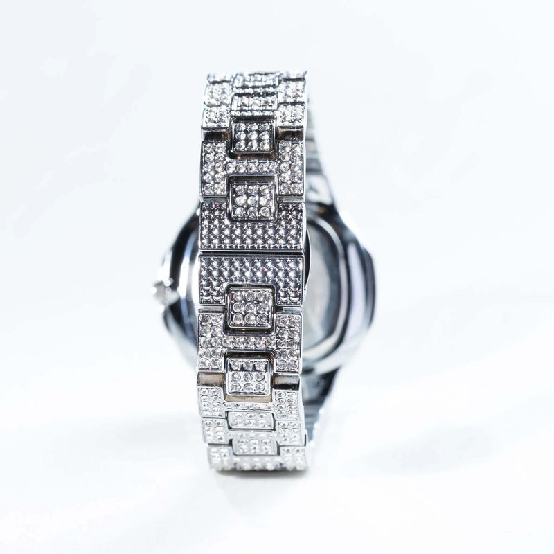 Iced Out Watch - White Gold
