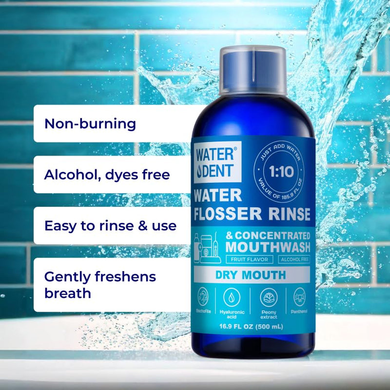Concentrated Water Flosser Rinse – Dry Mouth, Fruit Mint | USA Made