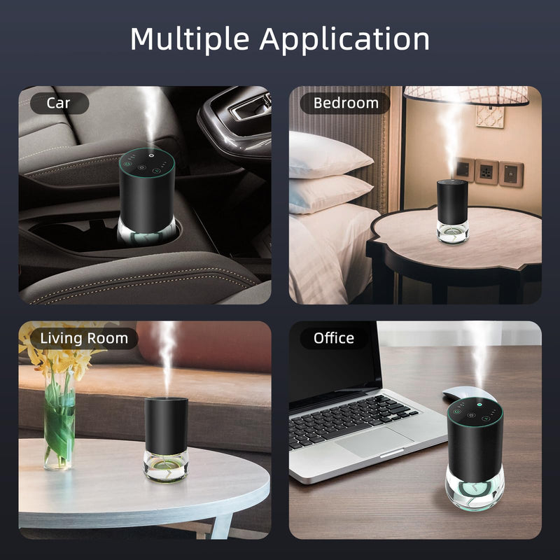 Waterless Diffuser 100ML Battery-Powered Car Diffuser with 7 LED Colors & 3 Mist Levels