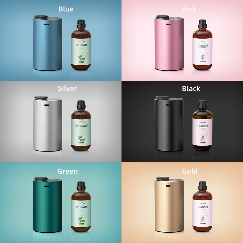 Waterless Essential Oil Diffuser Starter Kit – Battery-Operated 120ml Nano Mist