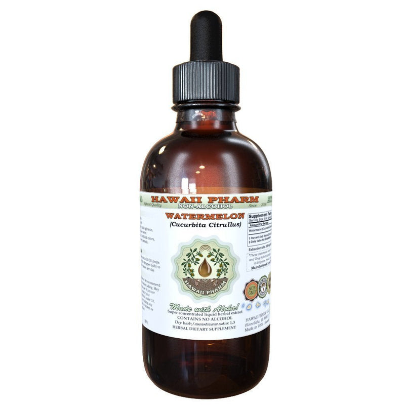Watermelon Seed NON-Alcohol Liquid Extract (Cucurbita Citrullus) Glycerite - Hawaii Pharm USA 2 fl oz