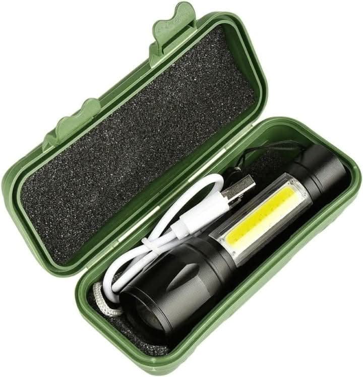 Waterproof Aluminium Rechargeable USB Torch with Zoom