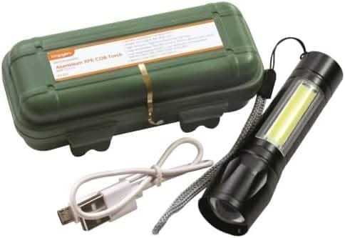 Waterproof Aluminium Rechargeable USB Torch with Zoom