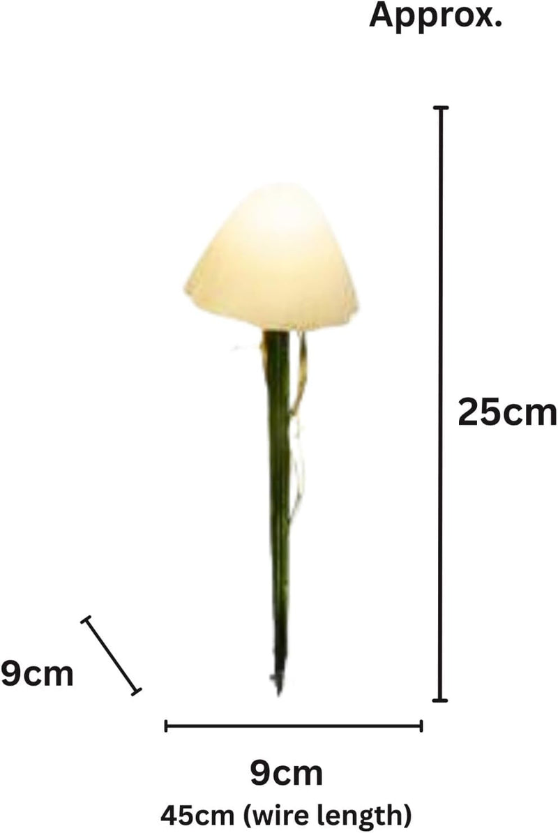6 Piece Solar Mushroom Lights Waterproof Garden Stake Lights