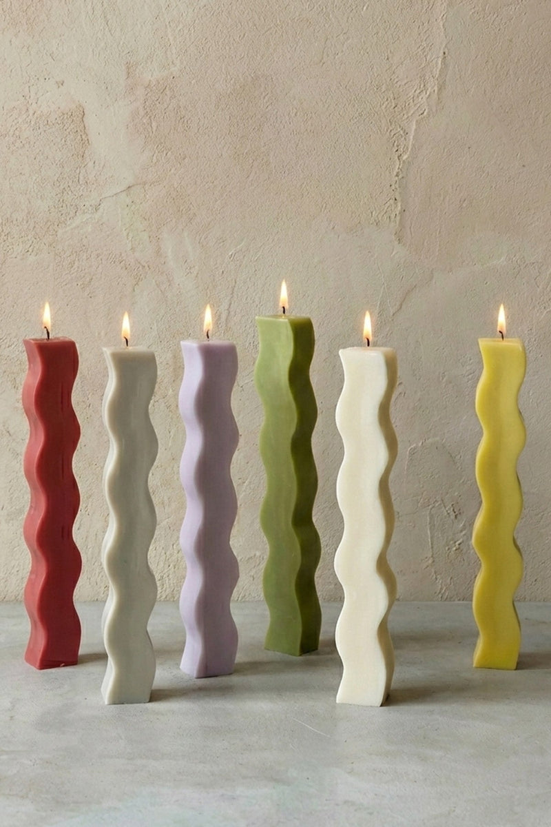 Wavy Pillar Candle