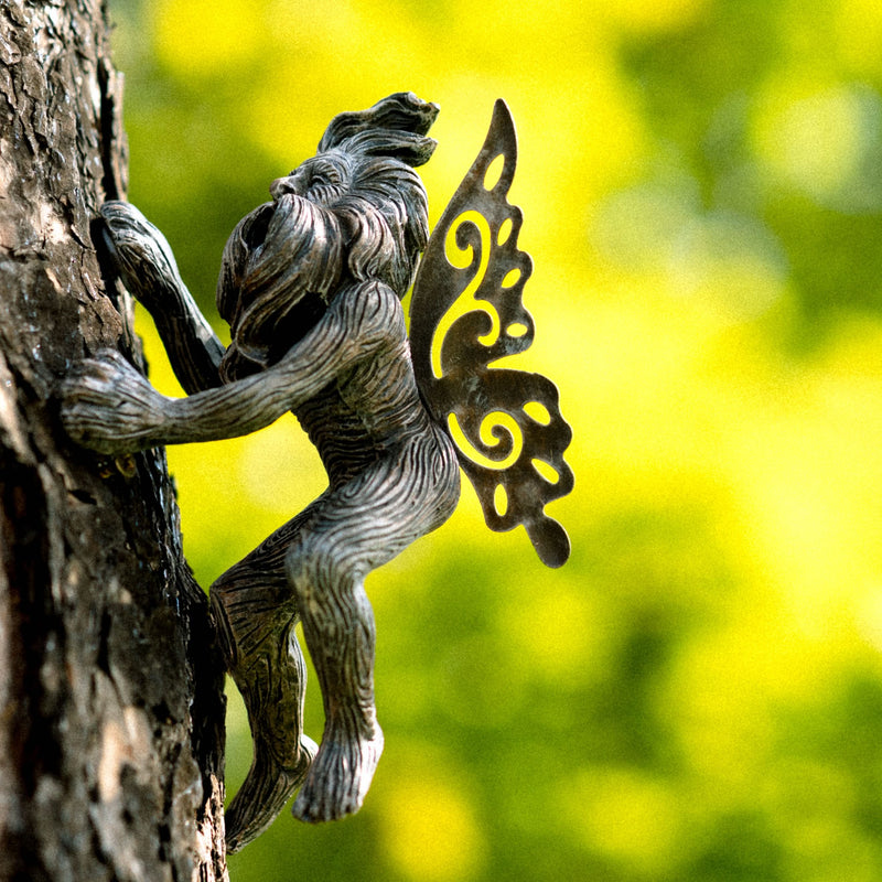 Fairy Tree Hugger Garden Ornament Polyresin Peeking Decoration