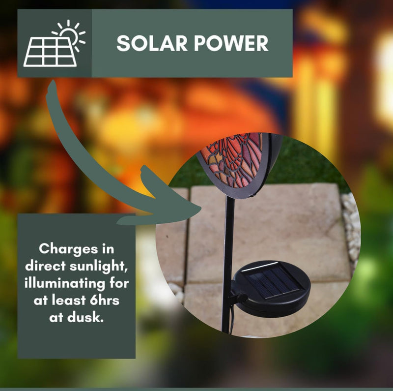 Giant Butterfly Solar Stake Light 89cm Weatherproof LED Garden Ornament
