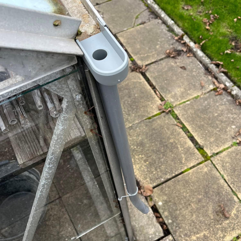 Greenhouse Guttering Downpipe Kit 2 Pack 35mm PVC