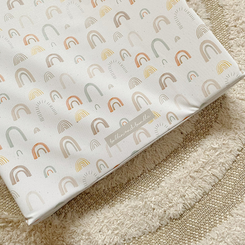 Anti-Roll Wedge Changing Mat - Unisex Abstract Rainbow