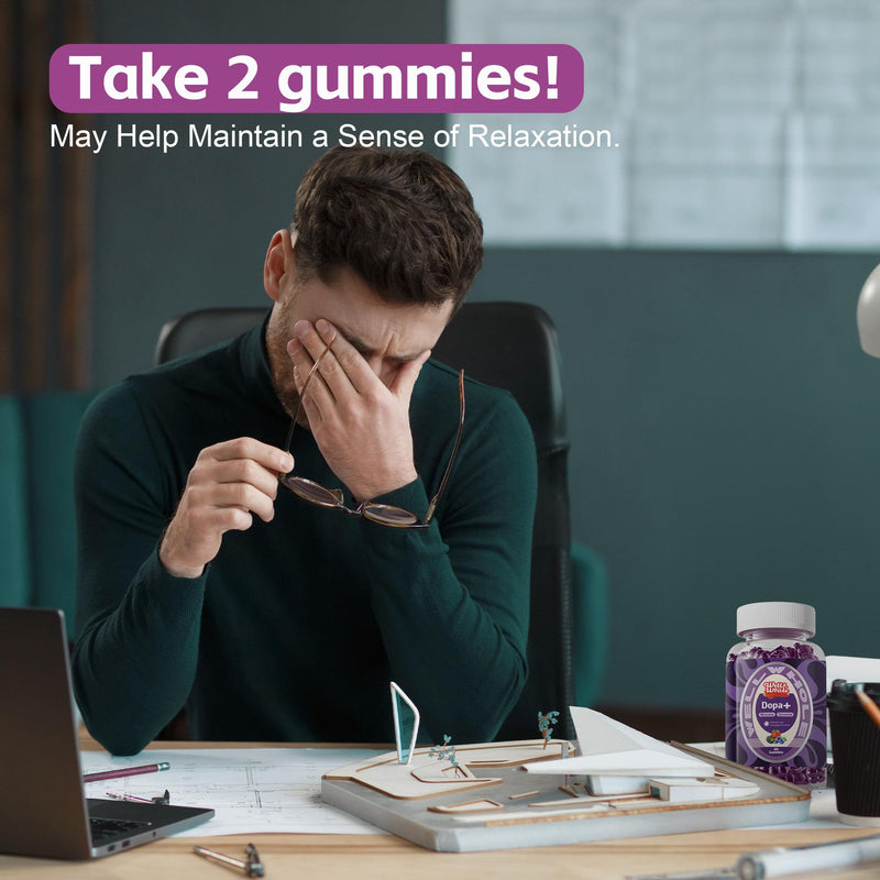 Well&Whole Dopamine Gummies – Mucuna Pruriens 500mg, L-Tyrosine 200mg, Ashwagandha, Berry Flavor, 60ct