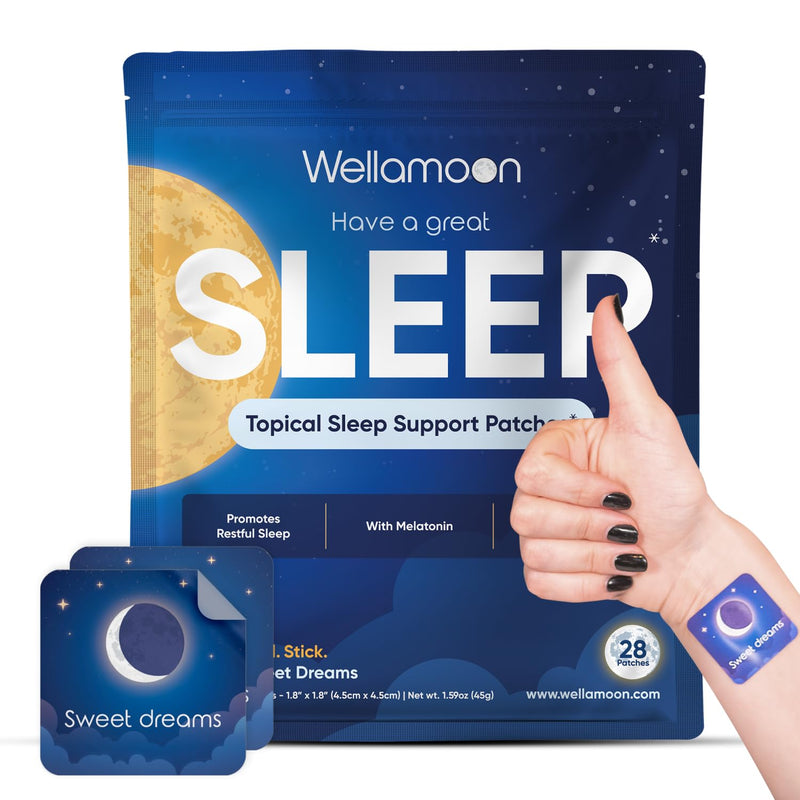 Wellamoon Sleep Patches - Extra Strength Melatonin & Valerian for Adults