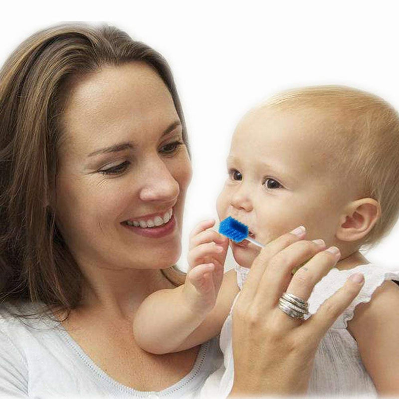 Wellgler's Oral Care Swabs Disposable - Blue (100 Counts)