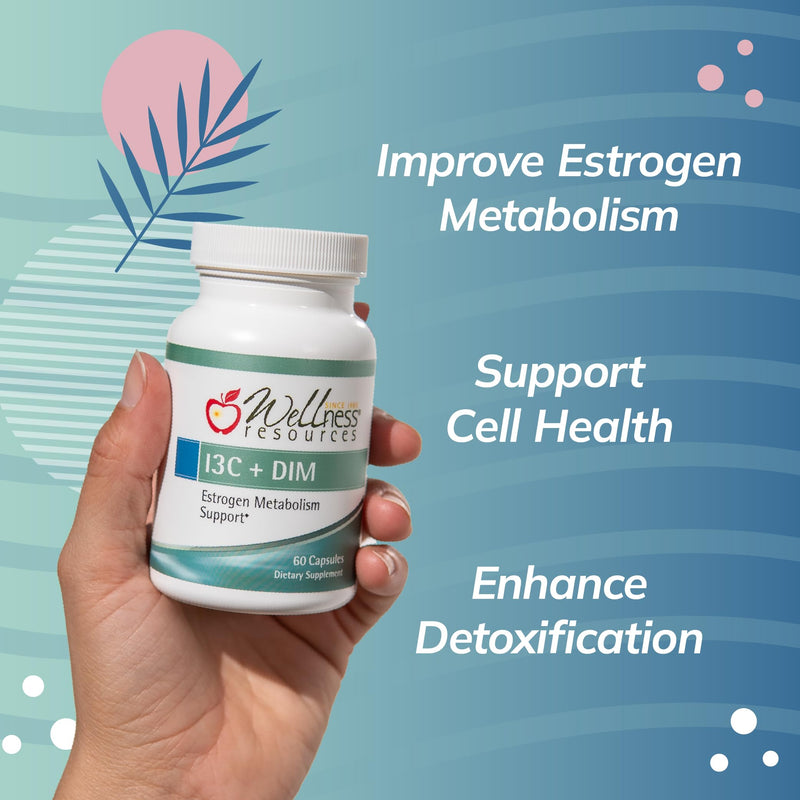 Wellness Resources I3C + DIM for Healthy Estrogen Metabolism & Detoxification | 60 Capsules