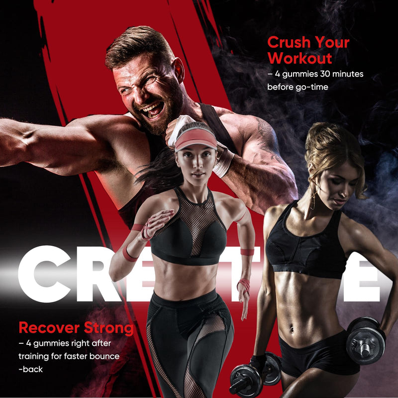 WEVYHFS SPORTS Creatine Gummies 5000mg – Sugar-Free Vegan, 60 Chews