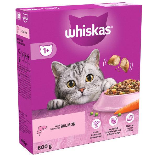 Whiskas Dry 1+ Adult Salmon 800g - Case of 5