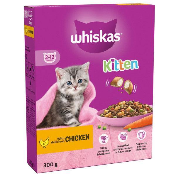 Whiskas Dry 2-12 Month Kitten Chicken 300g - Case of 6