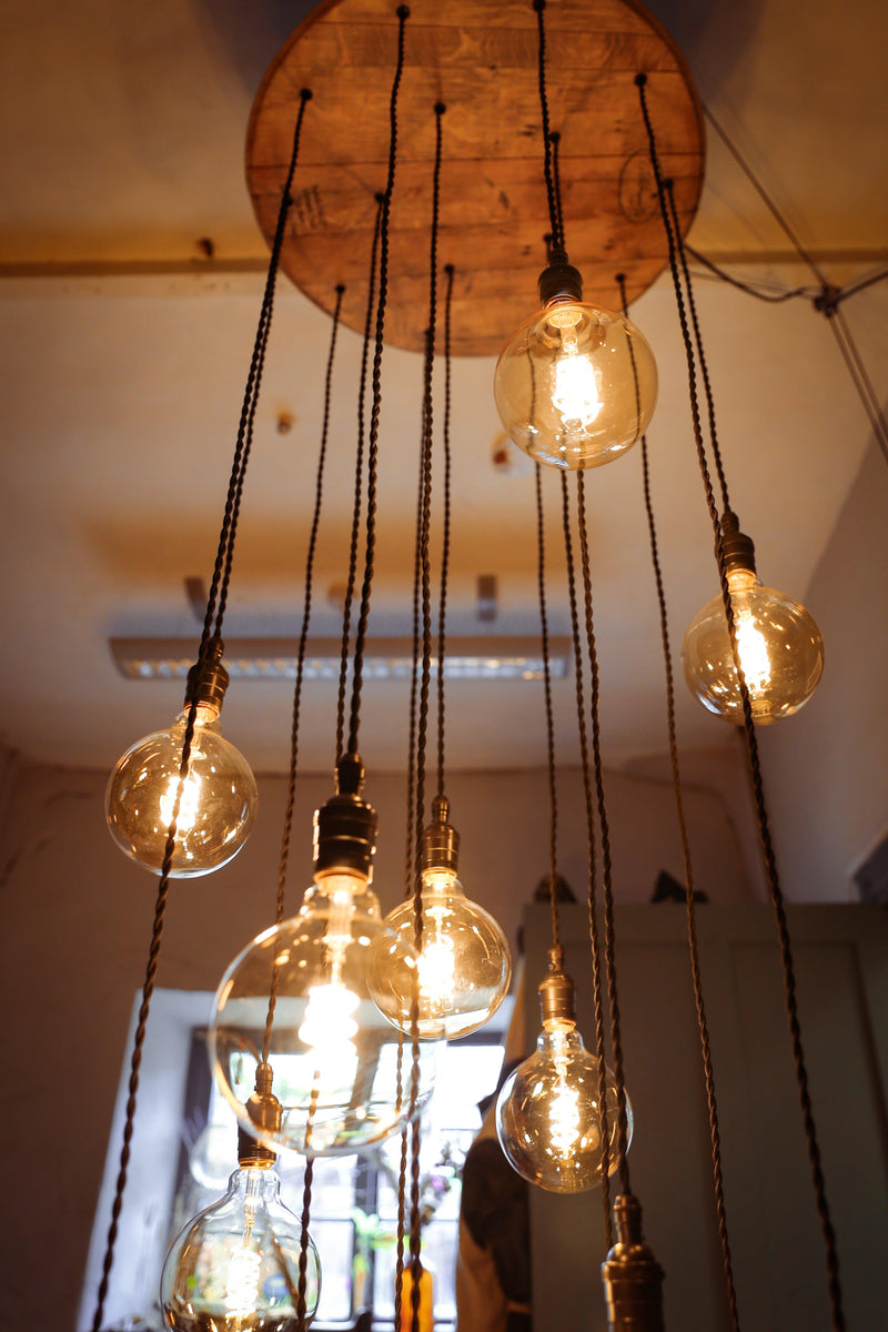 Rustic Cascade Chandelier | 15 Light Stairwell & High Ceiling Lighting UK