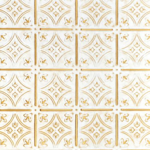 White 13 (Gold): Decorative Ceiling & Wall Panels - 2m2 (21.52 sqft) - 8 Panels - InStock