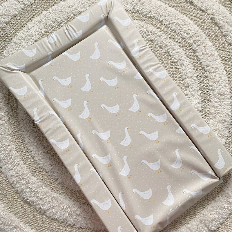 Standard Changing Mat - White Goose Unisex Print
