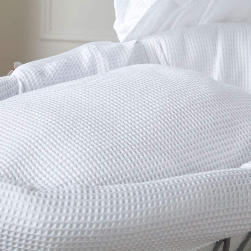White Waffle Moses Basket Bedding Set