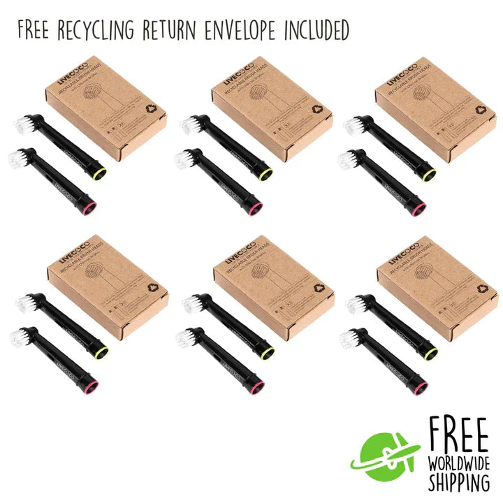 LiveCoco Recyclable Brush Heads Oral-B Compatible