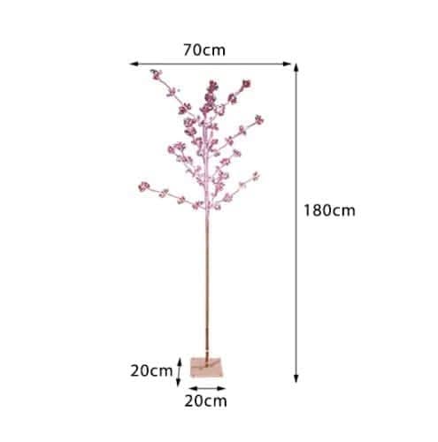 180cm White Christmas Twig Tree with 480 Multicoloured LEDs