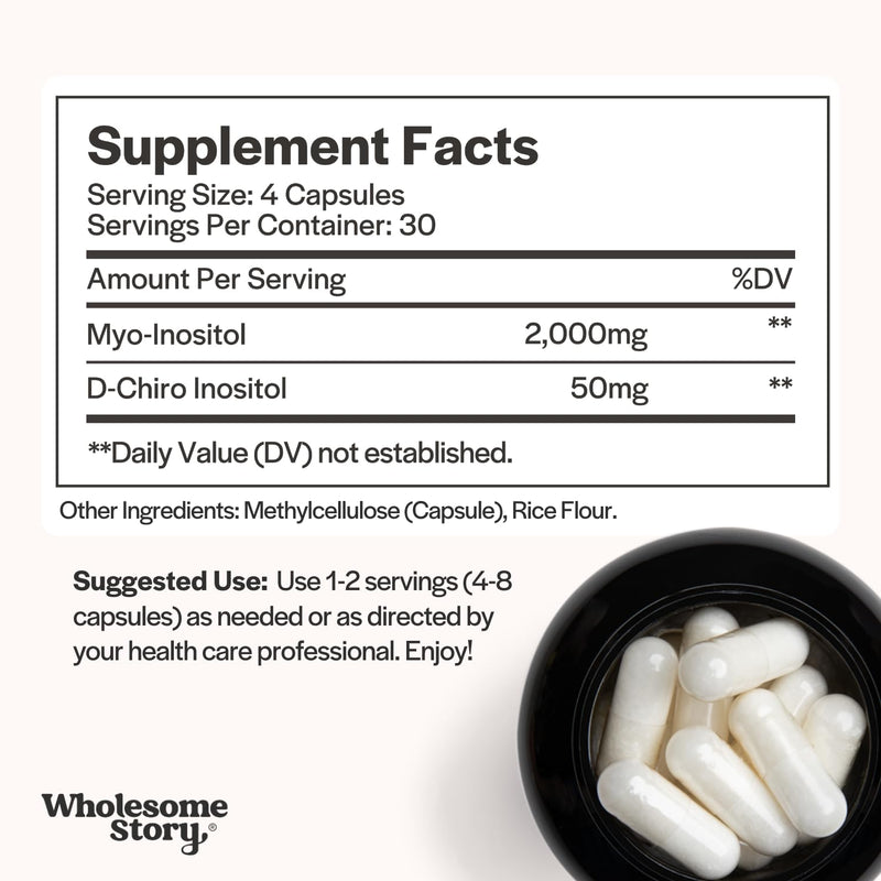 Wholesome Story Myo-Inositol & D-Chiro Inositol for Women | Fertility & Hormonal Balance