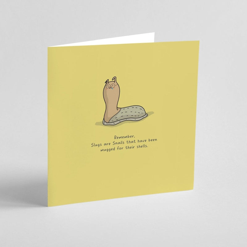 Funny Animal Greeting Card – Quirky Humour Slug and Snail Design with Kraft Envelope