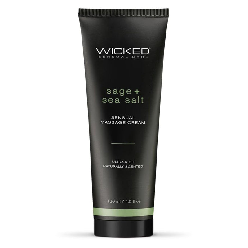 Wicked Sage+Sea Salt Massage Cream 4oz - Relaxing Sensual Massage