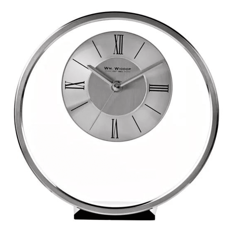 Widdop Round Silver Mantel Clock W2937S - InStock