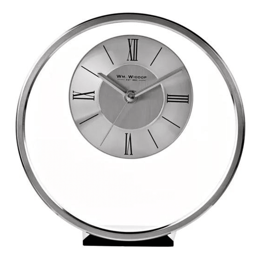 Widdop Round Silver Mantel Clock W2937S - InStock