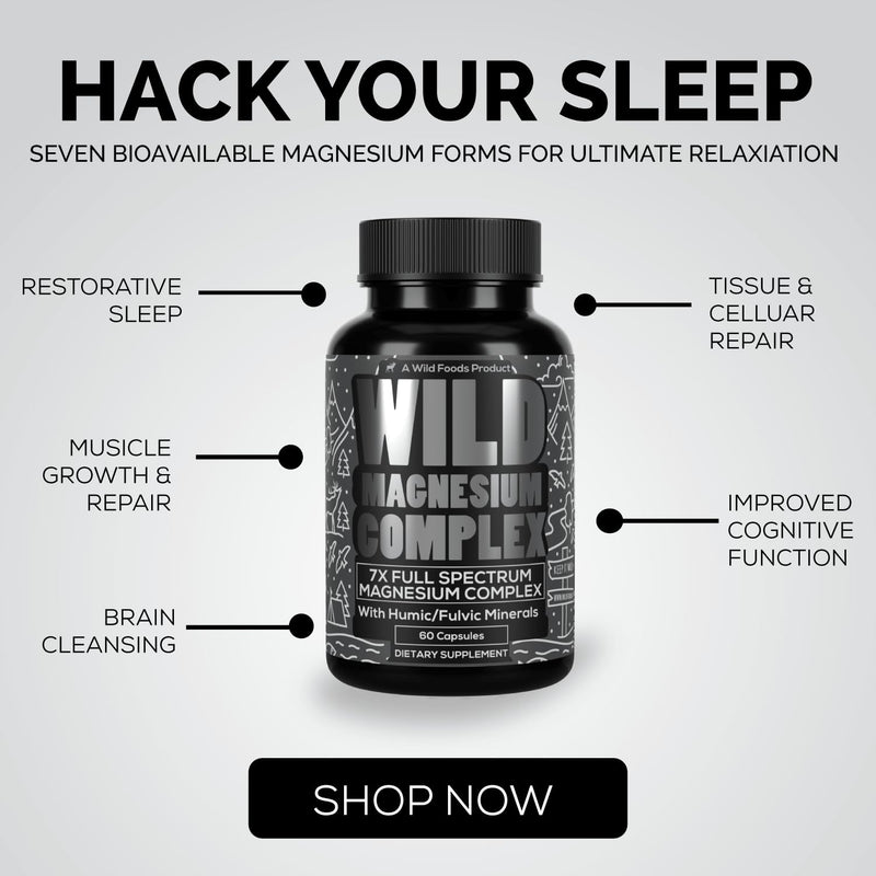 Wild Foods Wild Magnesium Complex – 7 Forms in One, 450 mg per Capsule, 90 Capsules (Pack of 2)