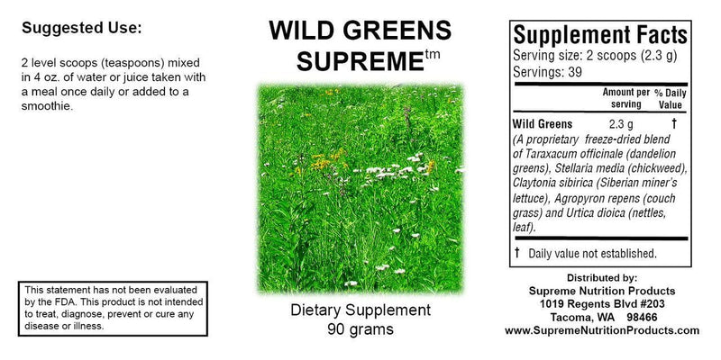 Wild Greens Supreme Herbal Powder 90g Pack of 2 | Supreme Nutrition