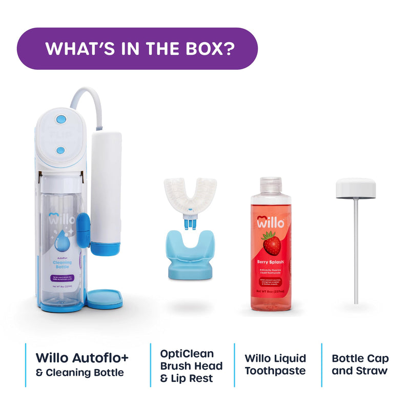 Willo Fully Automatic Kids U-Shaped Toothbrush – Minty Mist (12+), 2 Timers