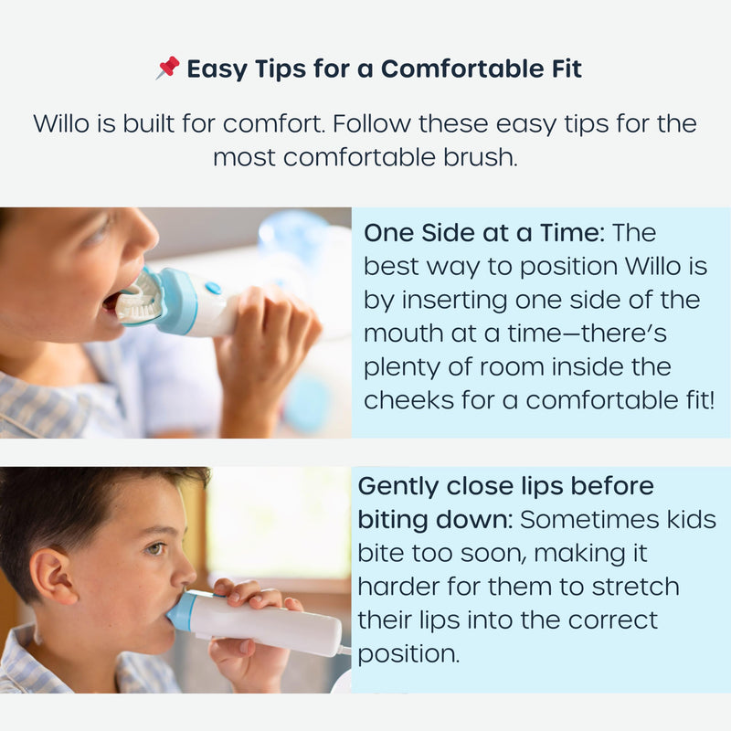 Willo Fully Automatic Kids U-Shaped Toothbrush – Minty Mist (12+), 2 Timers